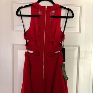 Bebe X Naven (Red Mini Flare Dress)